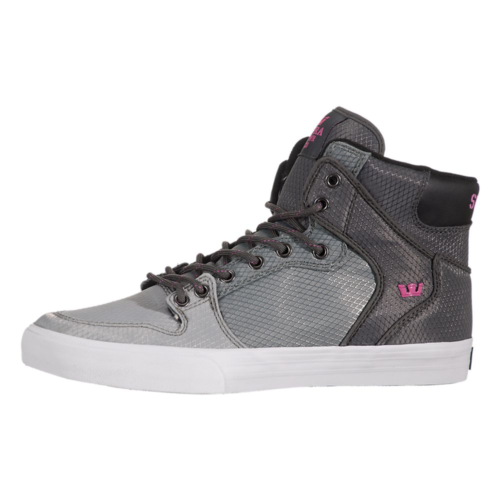 Baskets Montantes Supra Vaider Grise Noir Grey/White Homme | RFW-50227221